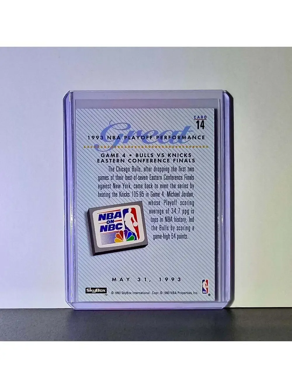 Michael Jordan 1993-94 Skybox Premium Edition NBA on NBC #14 HOF Card Bulls